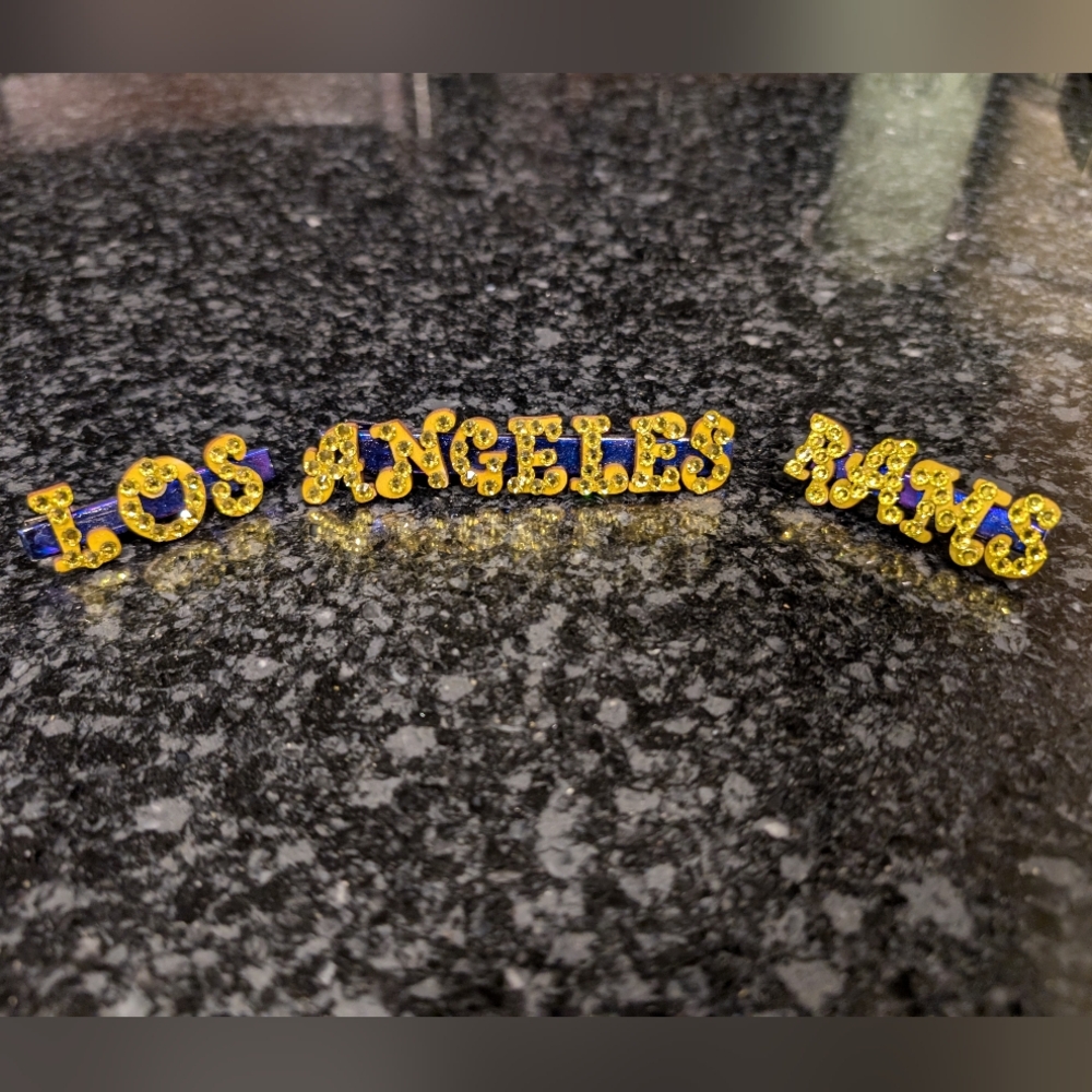 Handmade Los Angeles Rams set of three hair clips